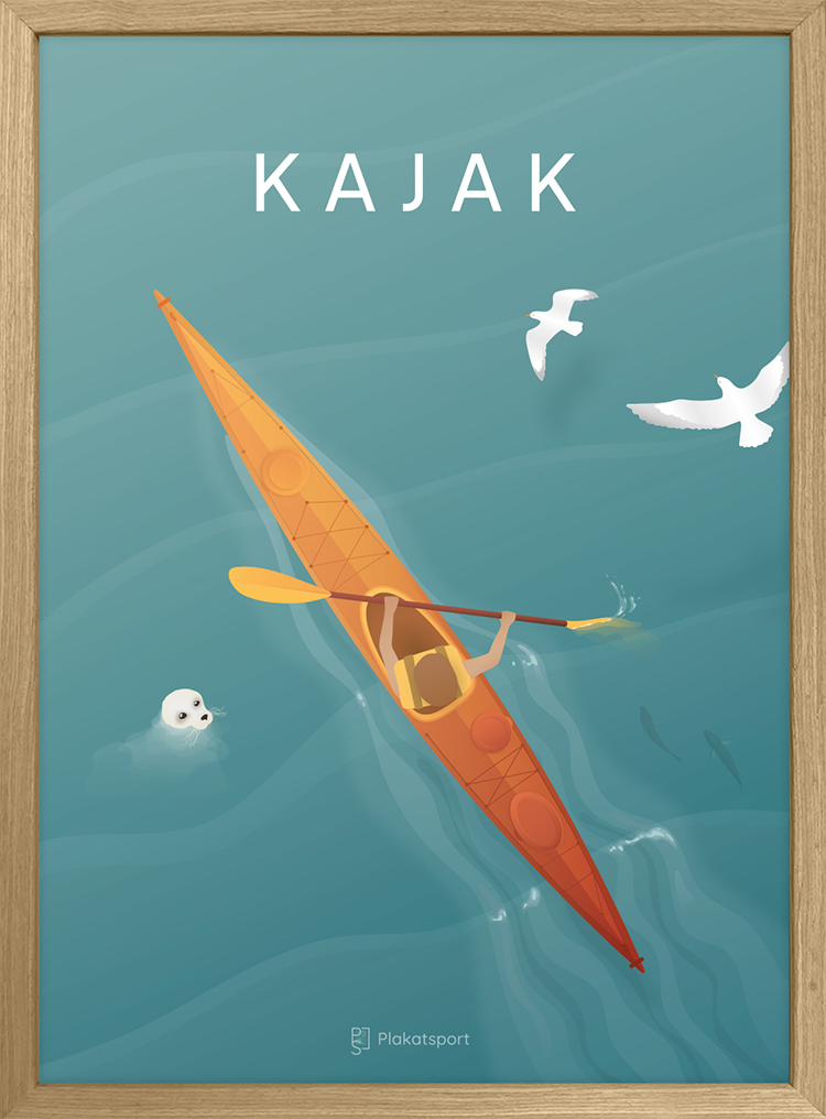 Plakatsport kajak hav