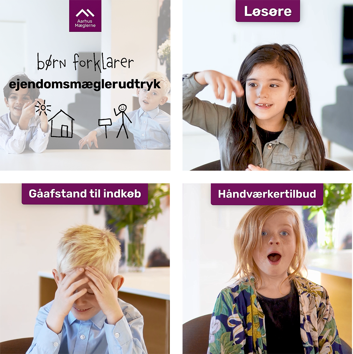 Børn beskriver ejendomsmæglerord