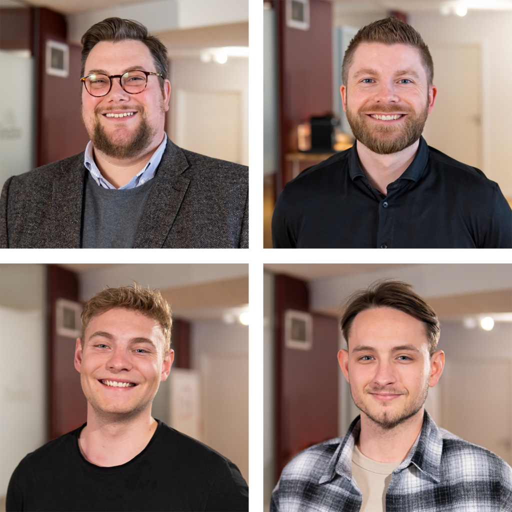 Portrætter af fire kolleger